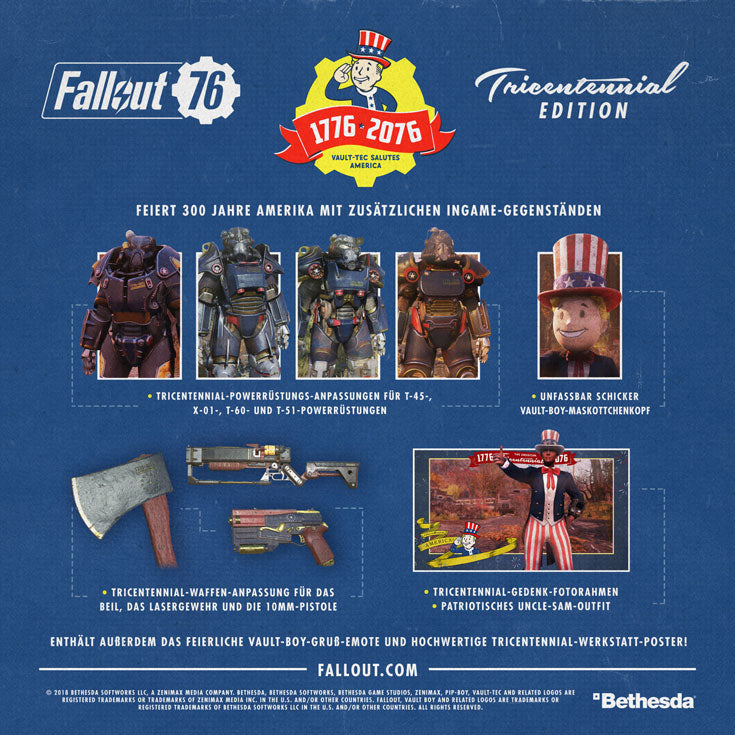 Fallout 76 Tricentennial Pack (Steam) (DLC)